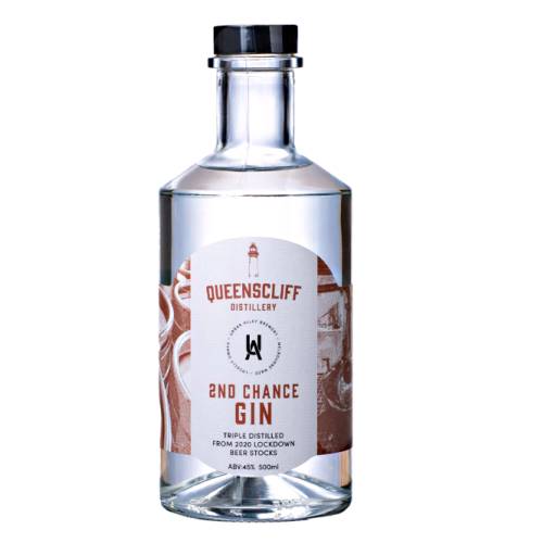 Queenscliff 2nd chance gin is triple distilled added botanicals of coriander angelica and malty beer flavour and is full of hops juniper malted barley raspberry hops fresh bread and jam.