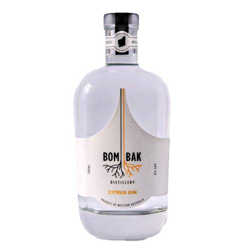 Bombak gin is inspired by native species including lemon grasswith citrus along with sweet peppermint leaf that provides a sweet undertone and fresh citrus.