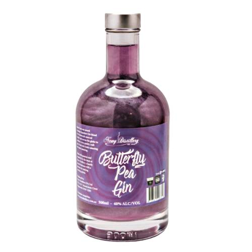 Newy Distillery butterfly pea gin made from 16 different botanicals such as cardamon orris root and fresh lime this spirit was born to give an unconventional edge to the age old.