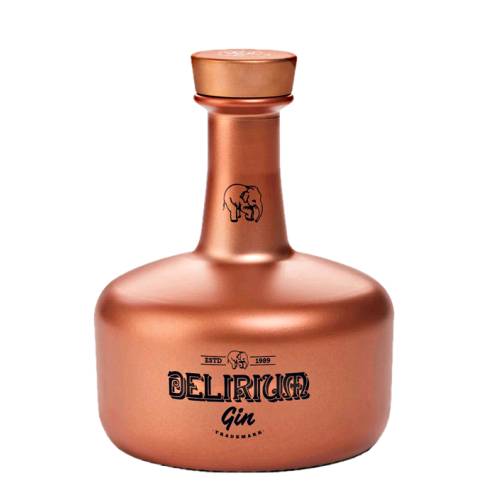 Delirium Belgium Gin is created in celebration of 30 years of Delirium and distilled from Delirium Tremens beer by Rubbens distillery.
