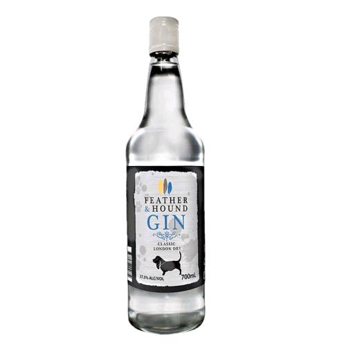 Feather And Hound dry gin with bright and fresh with an uplifting welcome of Juniper.