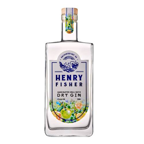 Gin Dry Henry Fisher henry fisher dry gin is carefully hand crafted using juniper coriander seed cardamom pods caraway lemons oranges and granny smith apples.