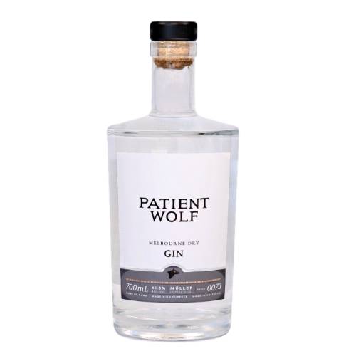 Patient Wolf dry gin is distilled in small batches in a custom built 230L Muller copper still with ruby grapefruit native aniseed myrtle cubeb pepper and tonka beans are used to create this gin.