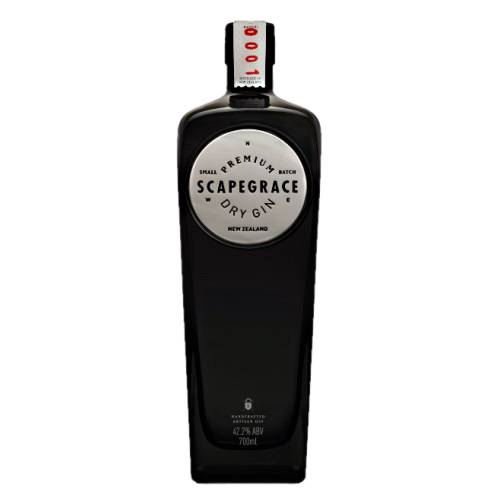 Scapegrace dry gin with 12 botanicals made in a still and with citrus finish.