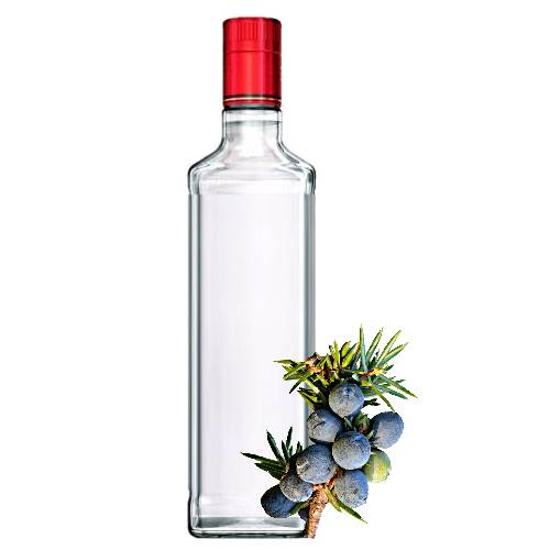 Gin Dry dry gin flavour is from juniper berries and other flavounrs and always has very little sweetness to taste.
