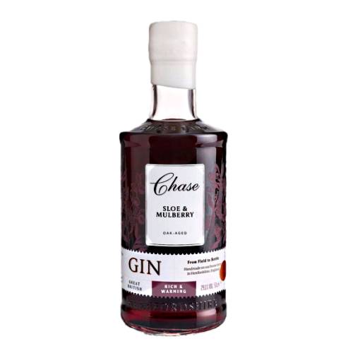 Chase mulberry gin incorporating botanicals and mulberries adding the fruit for a final two months and ideal as a winter warmer serve at room temperature with a cinnamon stick.