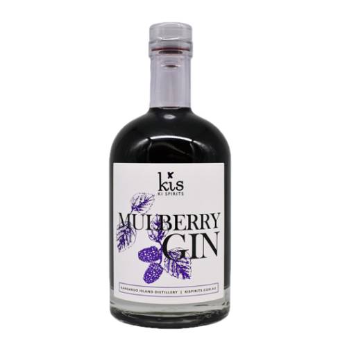 Gin Mulberry KIS kangaroo island spirits mulberry gin with hand picked local mulberries are steeped in the gin.