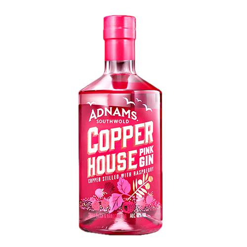 Adnams pink gin with raspberry added to the original recipe of six botanicals.