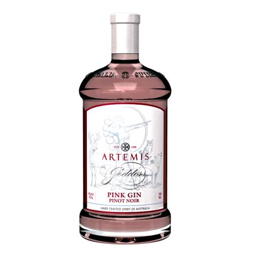 Artemis pink gin botanicals are vapour distilled through a column basket with triple distilled cool climate wine and then blended with Pinot Noir to produce our Goddess Pink Gin.
