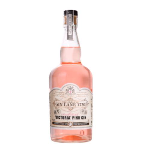 Gin Pink Gin Lane 1751 victorian styled truly authentic pink gin affordable crafted small batch gin.