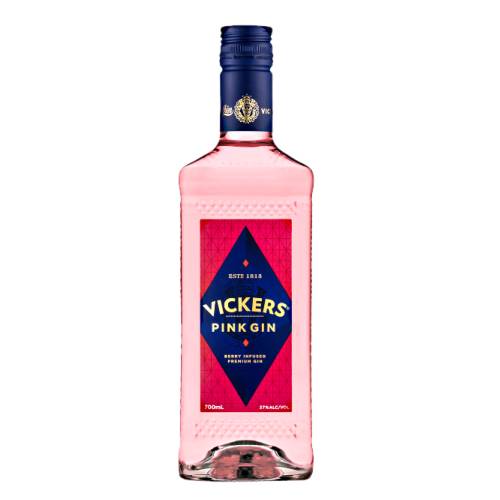 Vickers pink gin carries aromas of ripe strawberries raspberries and blackcurrants finishing with a familiar hint of juniper with tasting of berries with undertones of traditional gin the blend delivers a unique flavour and smooth finish.