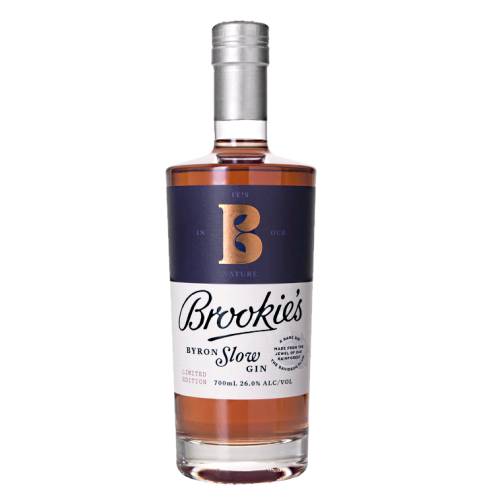 Brookies Byron Slow Gin made with plums soaked in Byron Dry Gin it gives intense flavours of rose watermelon and bright plum.