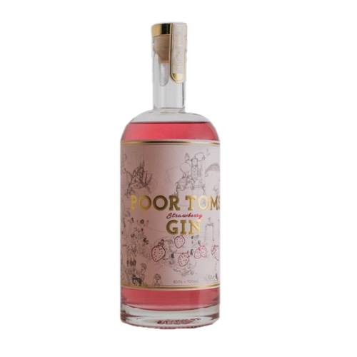 Poor Toms Strawberry gin originally conceived to loosen the mood at family weddings this Strawberry Gin is for all occasions. We steep fresh strawberries young ginger and hibiscus flowers in our Sydney Dry Gin imparting a rich pink hue and fresh complexity.