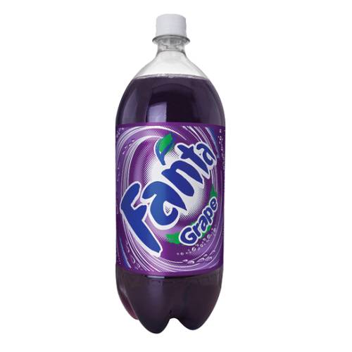 Grape soda is a bright purple carbonated water which carbon dioxide gas under pressure has been dissolved into water with a strong grape flavour.