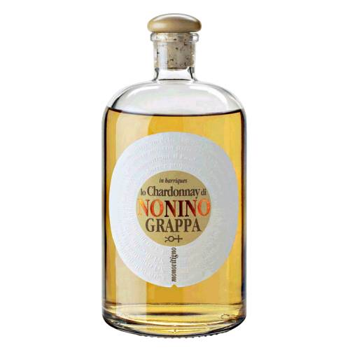 Nonino gold grappa with warm yellow color and light taste.