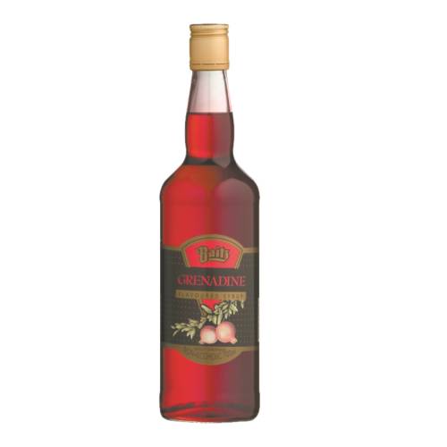 Grenadine Baitz reddish brown in appearance this sweet syrup exhibits an intense molasses like aroma. the pomegranate flavour is sweet and strong just as traditional grenadine syrups.
