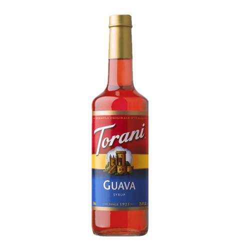 Guava Syrup Torani torani guava syrup made by cooking sugar and water with guava.