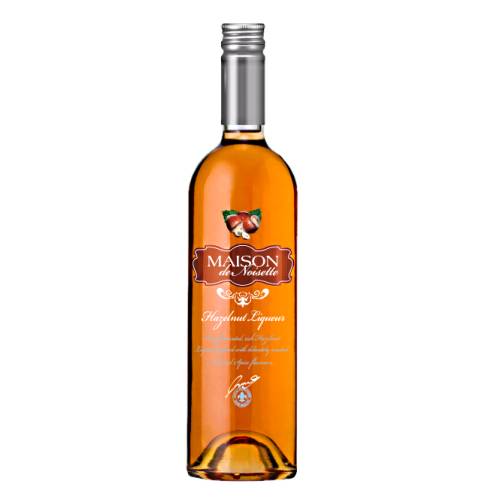 Maison hazelnut liqueur rich hazelnut infusion delivers delicate roasted nut flavours and light brown in color.