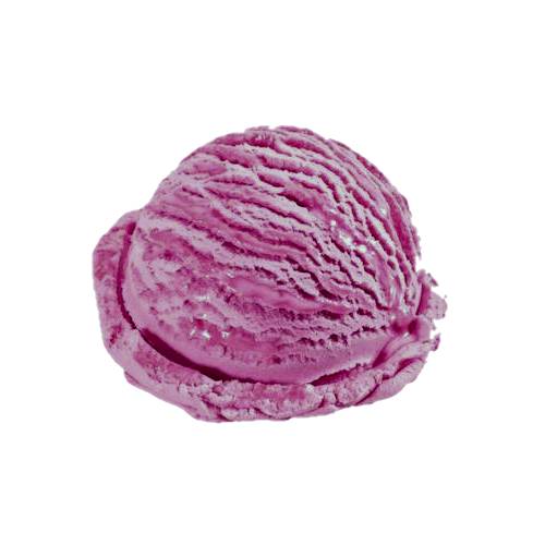 Mulberry ice cream churned with cream and mulberries.