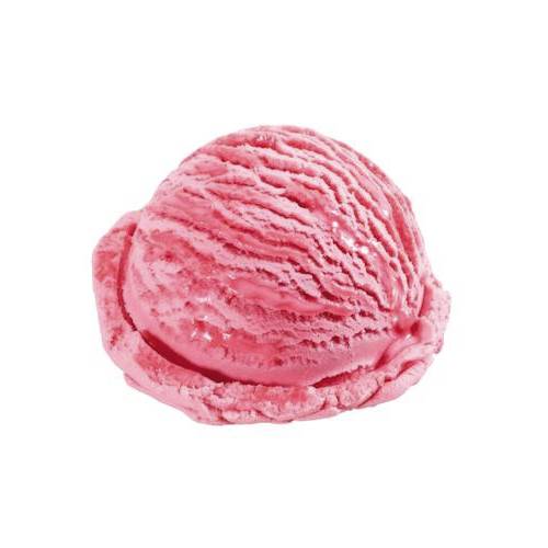 Raspberry nut flavoured ice cream.