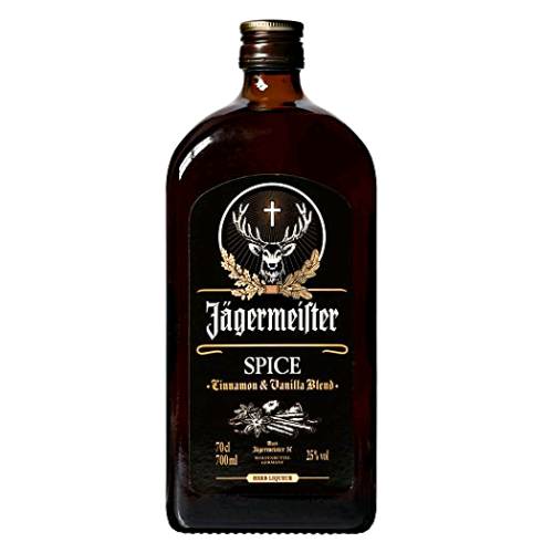 Spice Jagermeister is made from the same 56 herbs blossoms roots and fruits but highlighting cinnamon and vanilla flavours.