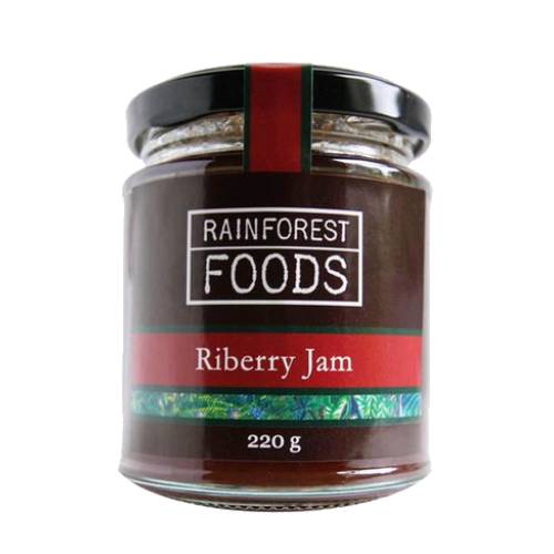 Riberry jam made from the native lilli pilli bursts with the unique flavours of ginger clove and cardamon and sugar water citrus pectin.