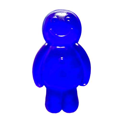 Jelly Baby Blueberry blueberry jelly babies are a gummi soft candy with a blue color made with gelatin and sugar making a sweet jelly with a full taste of blueberries.
