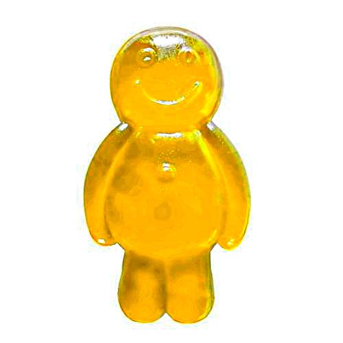 Mandarin Jelly Baby are a gummi soft candy with a orange color made with gelatin and sugar with a sweet jelly citrus flavour.