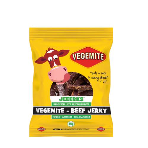 Vegemite Jerky is a perfectly blended tender succulent and irresistibly flavoursome Jeeerks vegemite beef jerky is taking jerky to the next level.