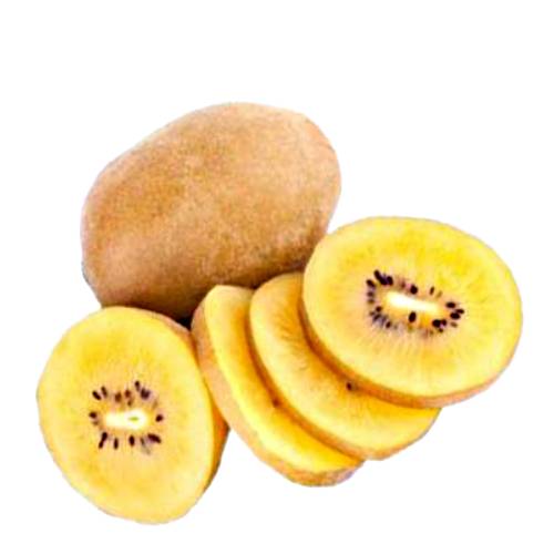 Kiwi Golden golden kiwi is bright yellow color with a strong flavour and three times the vitamin c of an orange.