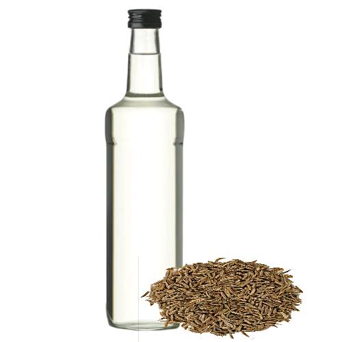 Kummel is a colourless liqueur and made with caraway seeds and cummin.