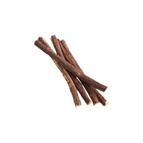 Liquorice or licorice is the root of glycyrrhiza glabra from which a sweet flavour can be extracted. It is not botanically related to anise star anise or fennel which are sources of similar flavouring compounds.