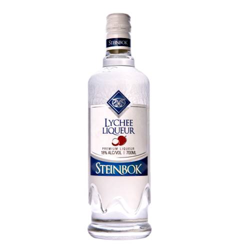 Steinbok lychee liqueur has the rich notes of wild lychees.