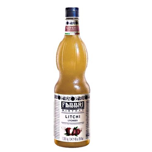 Fabbri lychee syrup also known as litchis are peeled a pearly white sweet and firm flesh is found and sun aged as lychee nuts Fabbri Lychee Syrup combines a sweet exotic flavour with a melon like aroma and a brilliant golden colour.