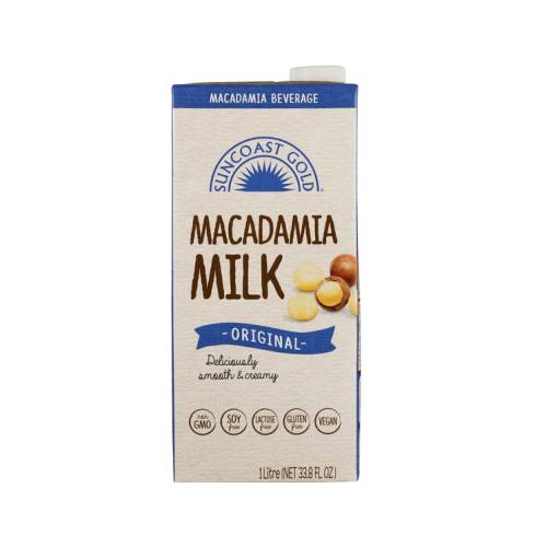 Milk made from macadamia nuts.