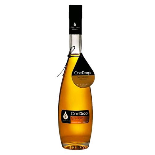 OneDrop Mandarin Liqueur produced by Stoupakis Distillery in Chios Island Eastern Greece.