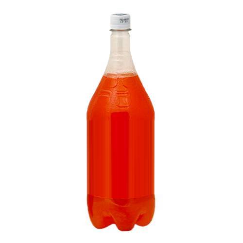 Mandarin soda made from mandarin juice and made fizzy into a sweet citrus water with orange color.