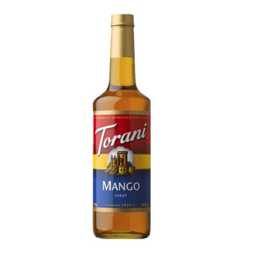 Torani Mango syrup flavor profile reminiscent of a fresh ripe and juicy mango.