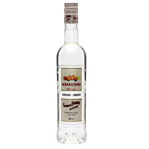 Gabriel Boudier Maraschino Liqueur with a strong cherry tast and clear in color.