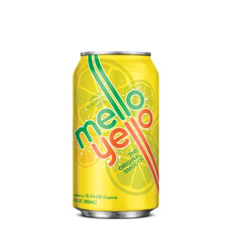 Mello Yello is a highly caffeinated citrus flavoured soft drink.