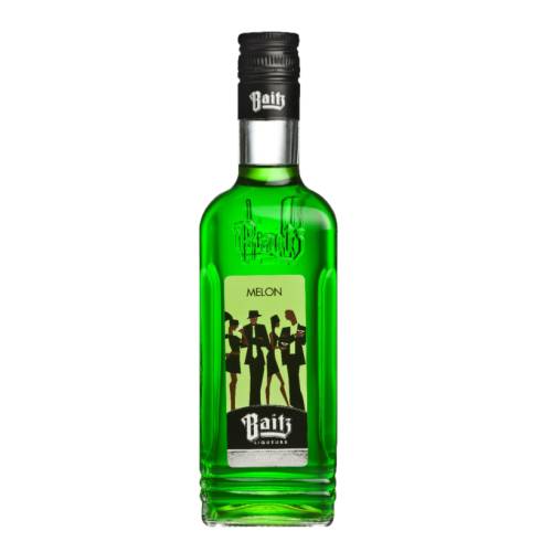 Baitz Melon liqueur Sweet and exotic this emerald green liqueur carries a fresh honeydew melon aroma and taste. Ideally it can be used as an addition or base for many fruit flavoured cocktails and exotic desserts.