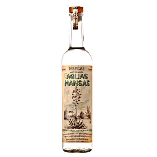 Aguas Mansas mezcal is crystal clear clean and bright with full body or high density in appearance and aromatic and expressive some of its notes are sage rosemary and a touch of citrus grapefruit.