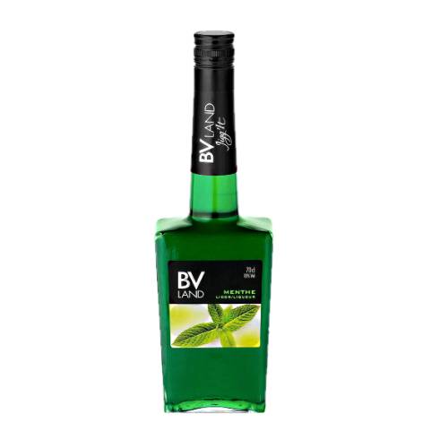 BVLand mint liqueur with a sweetness of mint with noticeable freshness and green in color.