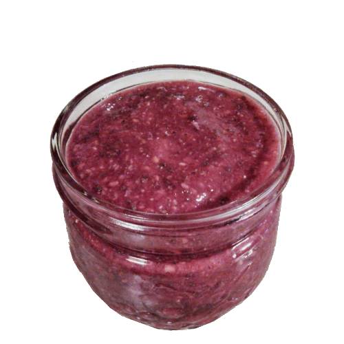 Mulberry pulp puree are mulberries cut and mashed into small pices and be sweet by adding sugar.