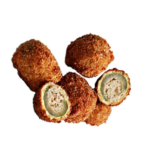 Olive Stuffed Crumbed olive stuffed then crumbed and deep fried and come in many flavours.