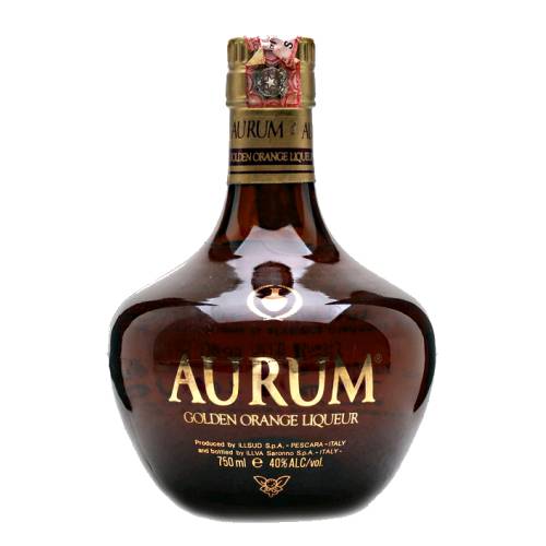 Aurum golden orange liqueur is made from aged brandy and a citrus infusion consisting of orange rind orange juice and saffron.
