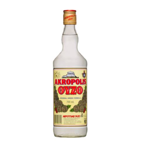 Akropolis ouzo has spices such as anise mastic and badiane are combined in a unique mix with gives this ouzo its distinctive rich aroma.