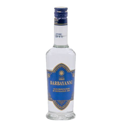 Barbayanni Ouzo Blue Distillers Plomari Lesvos Greece with sweet smell of aniseed and herbs gives the classic Barbayannis Blue Label Greek Ouzo a pleasant scent and a delicate flavour.