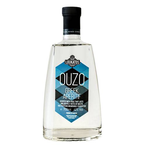 Loukatos Ouzo during the manufacturing process which you can taste with some ouzo varieties in the finish and does not contain any added has an aromatice finish.