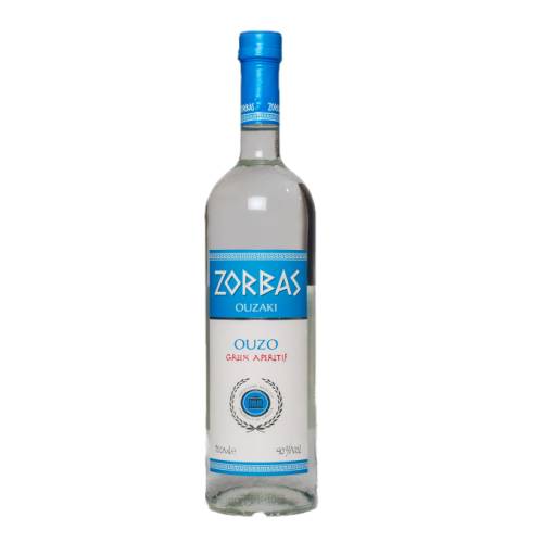 Zorbas ouzo distilled and bottled in Tirnavos region the birthplace of ouzo.